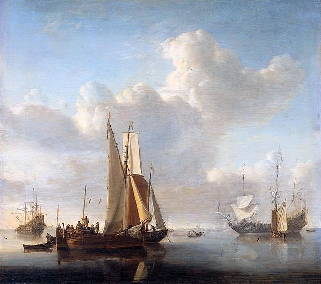 Esaias Van de Velde Ships off the coast China oil painting art